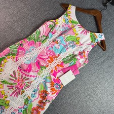 Women Lilly Pulitzer for Target Shift Dress 6 Pink Floral Ric-Rac Mini-NWT