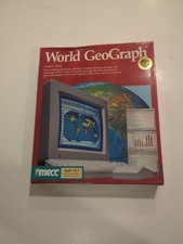 1988 Apple IIgs WORLD GEOGRAPH Big Box MECC - 3.5 disk 768K floppy