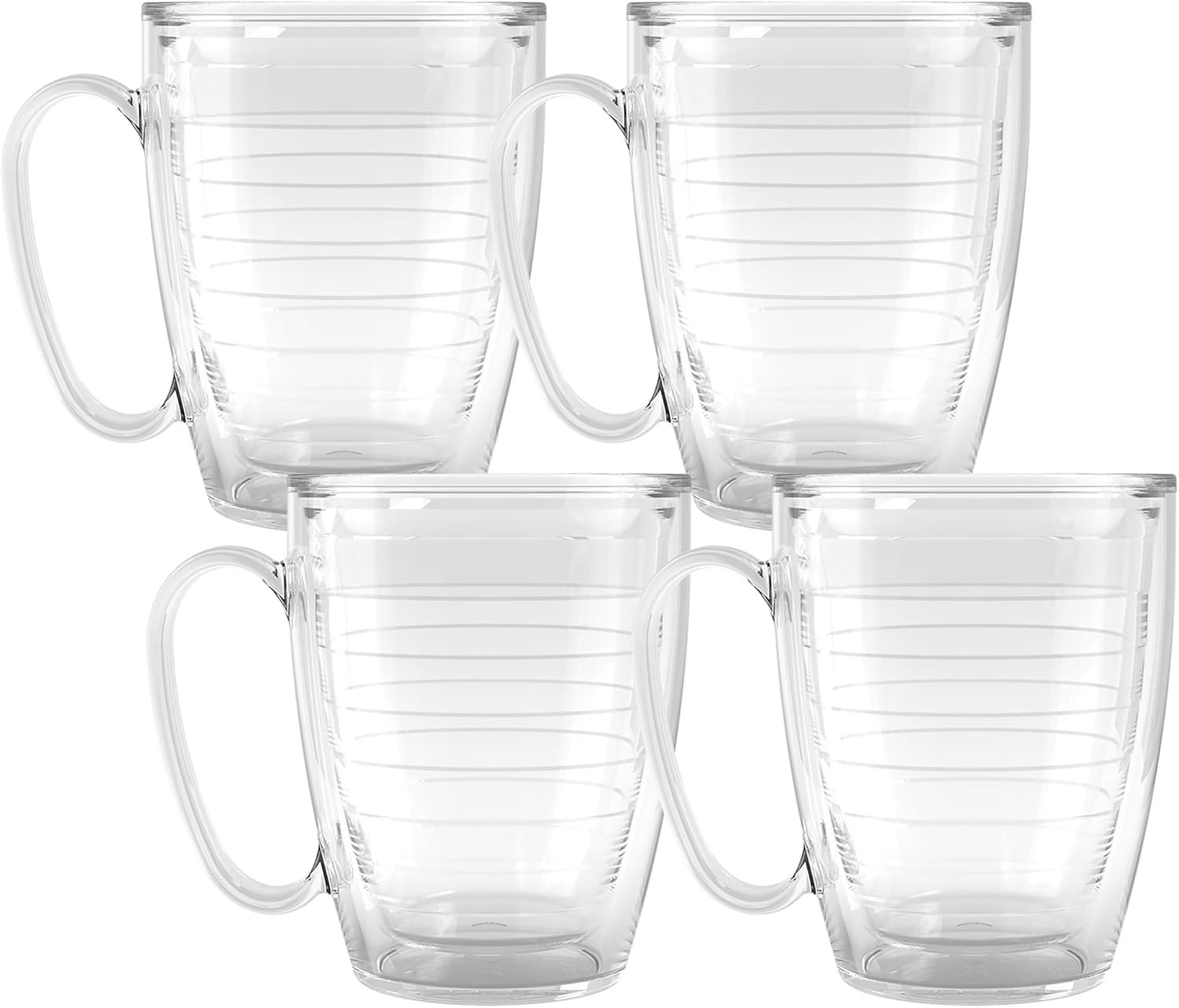 Tervis 16oz Clear Insulated Mug Collection - 4pk, Mug, Set o