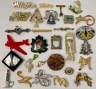 Lot Vtg & Modern BROOCH Pins Costume Jewelry Parts AS IS Craft Art Repurpose A5