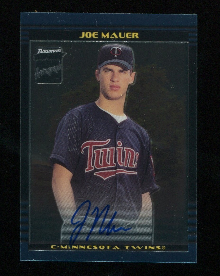 2002 Bowman Chrome Joe Mauer AUTO Rookie RC Baseball Card #391 HOBBY FRESH