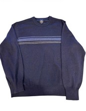 DOCKERS' MEN'S LS NAVY CREW-NECK 100 ACRYLIC PULLOVER SWEATER-L-NWOT-NICE