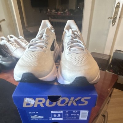 Brooks Ghost 15 Men's Sneaker White Mesh Lace Up Low Top Running Shoe