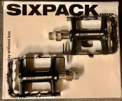 SIXPACK Racing Travel Plattformpedale Pedale Schwarz Top Zustand!
