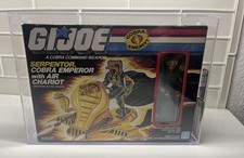 GI Joe SERPENTOR Cobra Emperor w Air Chariot 1986 AFA Graded -80