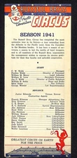 Russell Bros Greater American Circus 1941 Season Program Brochure