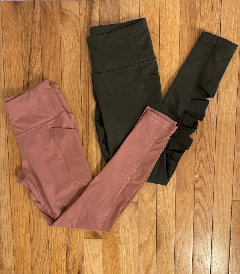 Victoria's Secret Leggings Deportivos Talla Pequeña Lote De 2 Rosa Y Verde Foto 2 de 4