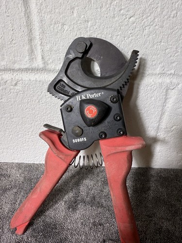 HK Porter 5090FS Ratchet-type One Hand Operated Soft Cable Cutter Japan - Picture 5 of 7