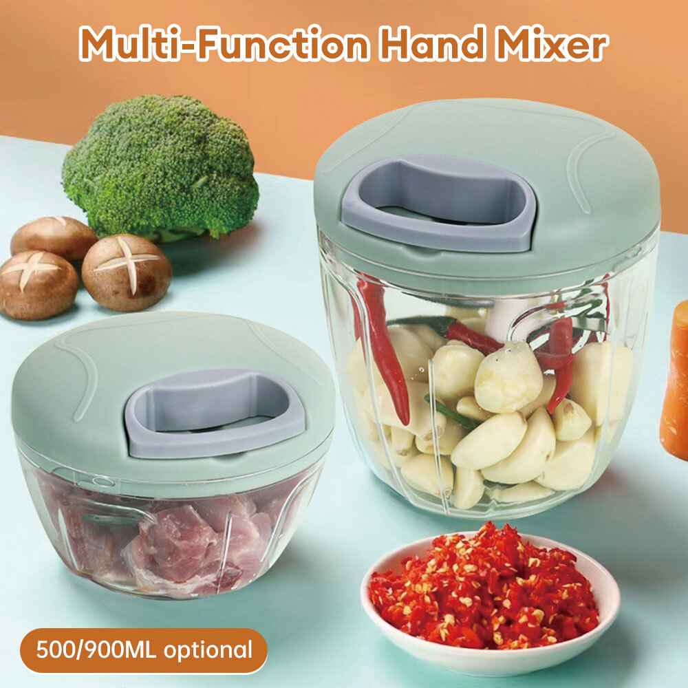 Fruit Vegetable Onion Garlic Cutter Press Manual Food Speedy Chopper Mini Slicer-image