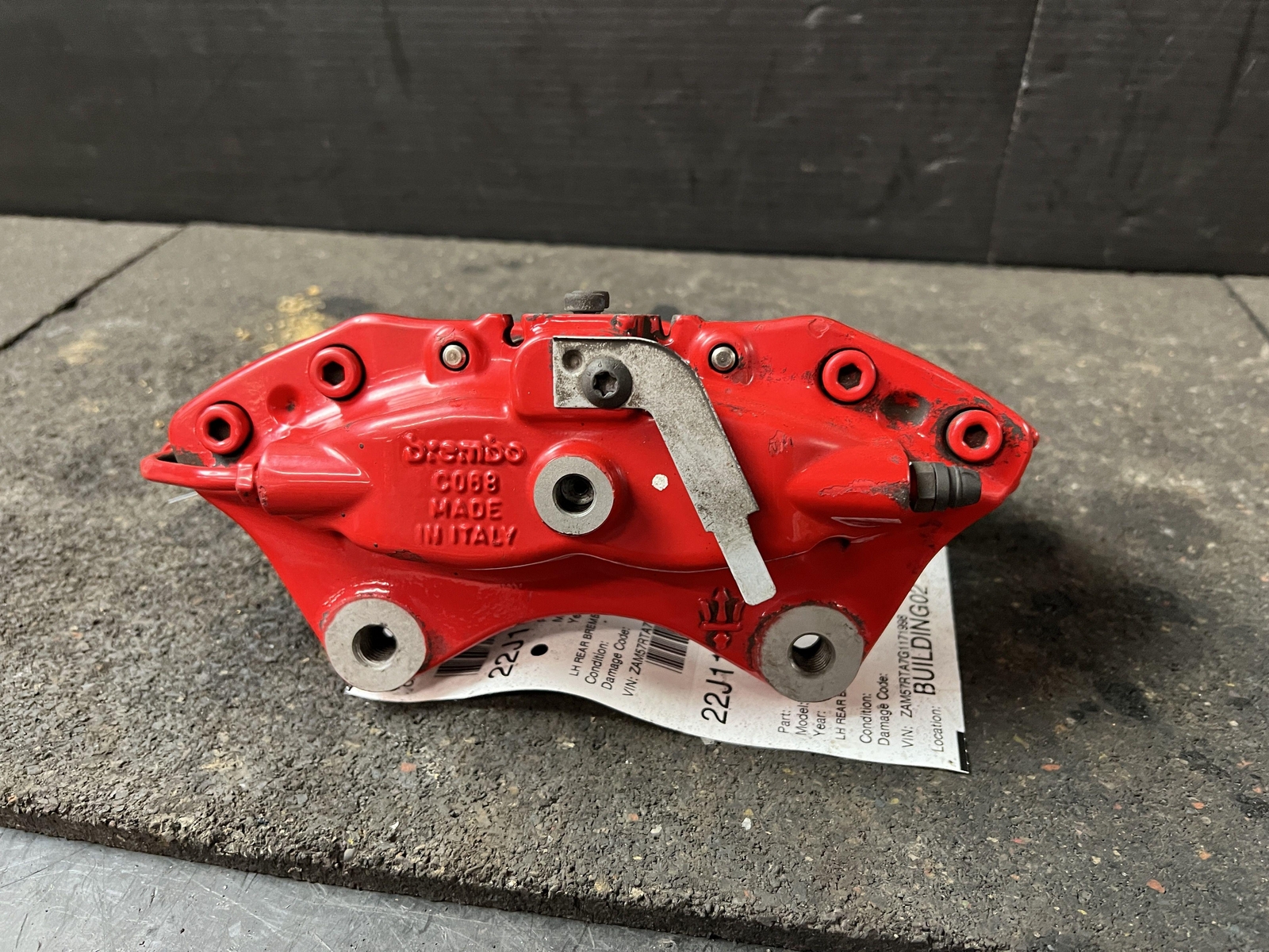 14-17 MASERATI GHIBLI REAR DRIVER LEFT LH BREMBO BRAKE CALIPER