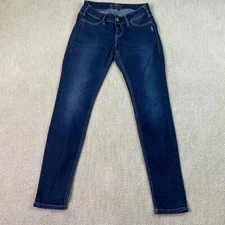 Silver Jeans Suki Jegging women blue dark wash skinny denim 26x29 (27x28)