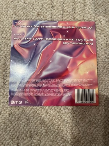 KYLIE MINOGUE BEBE REXHA & TOVE LO MY OH MY 7" VIOLET VINYL - Picture 2 of 2