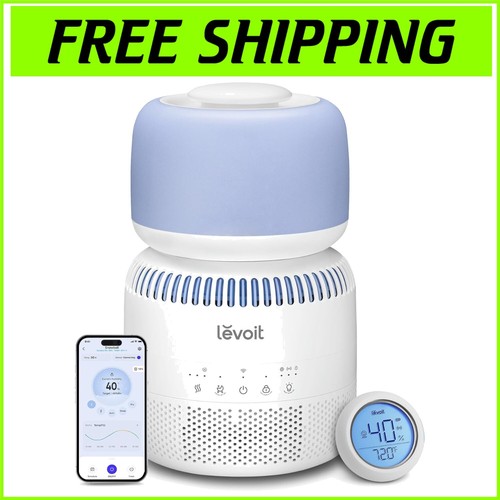 Sprout Humidifier: 3.8L Whisper-Quiet Evaporative Design with Mobile App Control