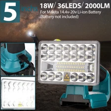 18W Cordless LED Work Light Handheld Jobsite Light for Makita 18V Li-Ion Battery