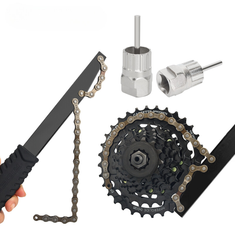 Bike Flywheel Removal Tool Kit with Cassette Bicycle Whip Cassette Remover Tool
