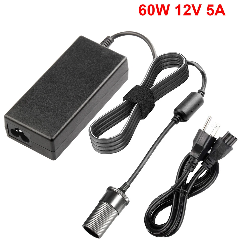 110V AC to 12V DC Car Converter Cigarette Lighter Socket 60W AC Power Adapter - Image 3 of 4