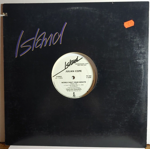 Julian Cope--Promo 12" Single--Island--1987--World Shut Your Mouth--VG+ - Picture 3 of 3