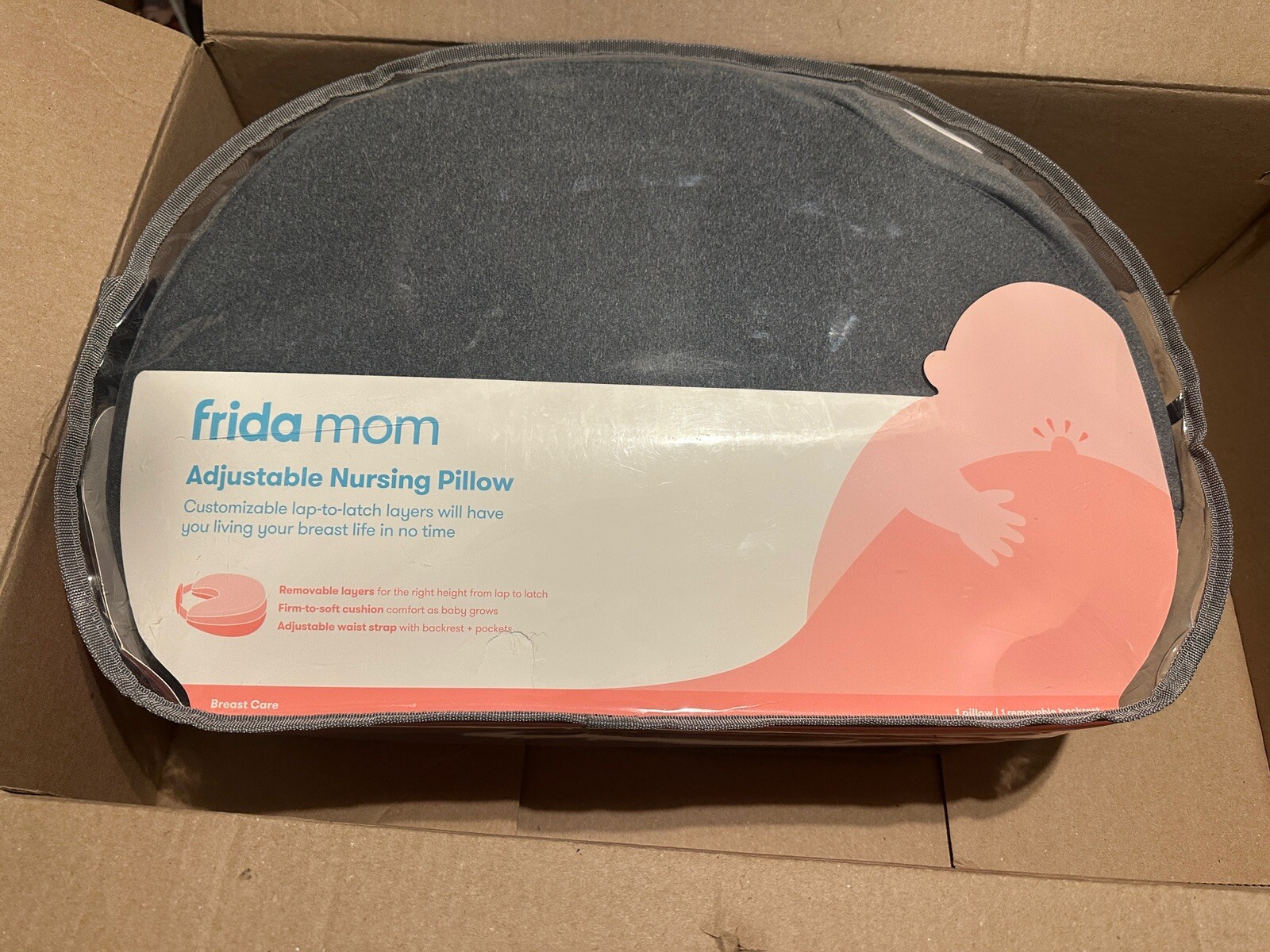 Frida Mom Adjustable Nursing - Customizable Breastfeeding Pillow for Mom + Baby-image