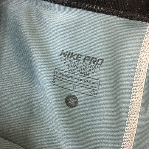 Nike Pro Leggings Small Adult Blue Capri Swoosh Patchwork Pull On Stretch Womens - Picture 5 of 9