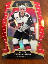 19-20 UD Allure Hockey Red Rainbow Die Cut 47 Oliver Ekman Larsson