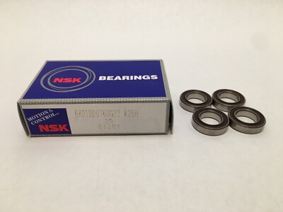 4 pcs NSK 6801DDU Bearing Rubber Seals 12x21x5 mm 6801 DDU 2RS 6801RS Japan