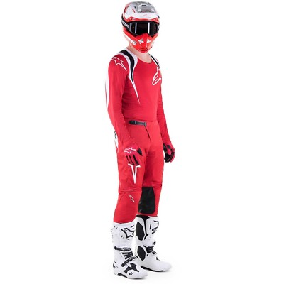 Alpinestars Fluid Narin Trikot Hose Komplett Rot Mars Red Cross Enduro