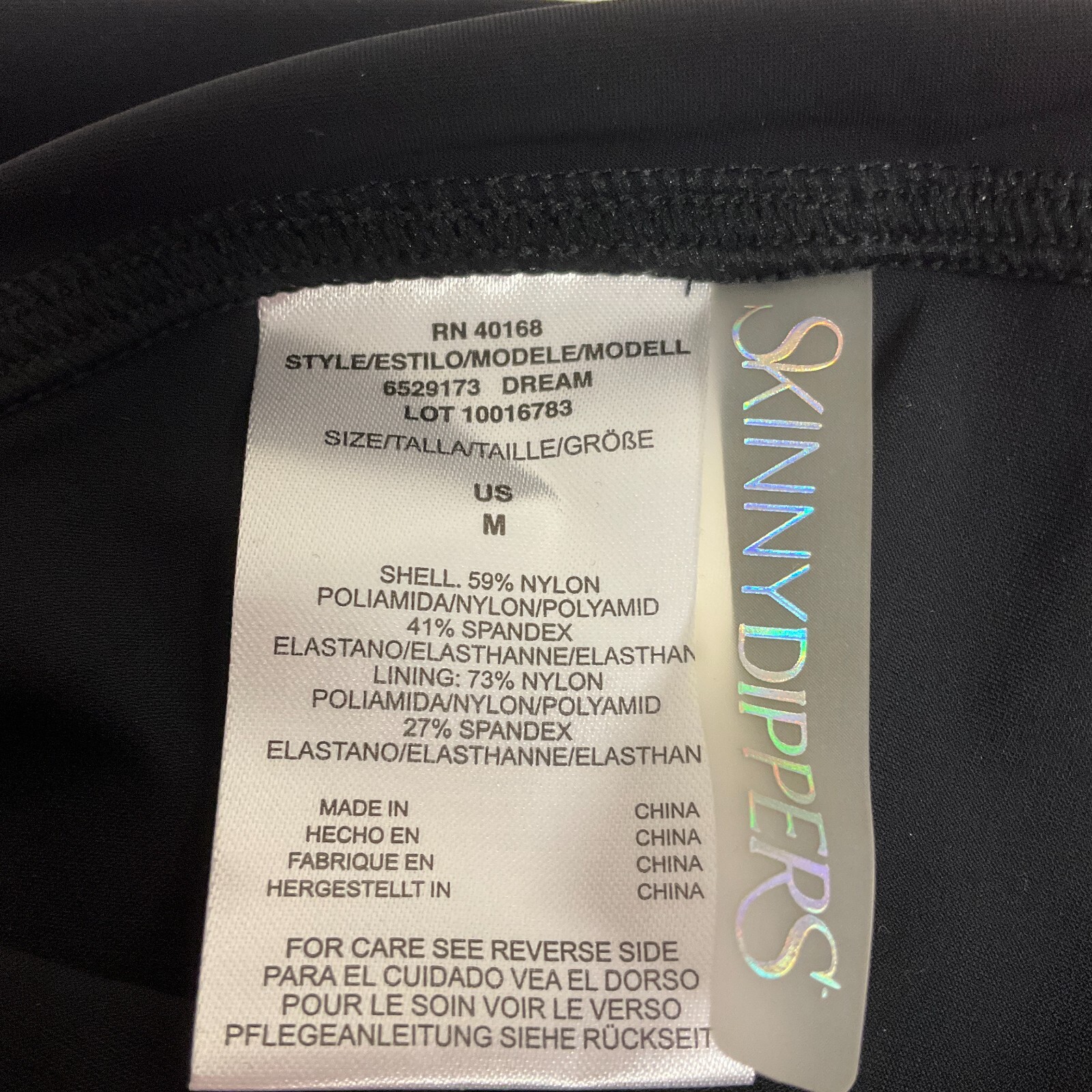 Skinny Dippers Dream Swim Bottoms Womens Size M Black Gem