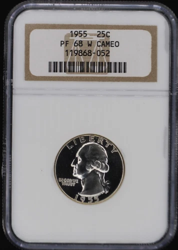 1955 25c Washington Quarter NGC PF68 Cameo   (045PID)