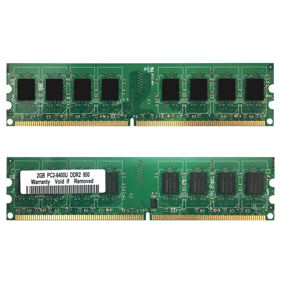 20GB 10x 2GB 1GB DDR2 PC2-6400U 800MHz 240Pin Desktop RAM Green DIMM Memory LOT - Image 4 of 4