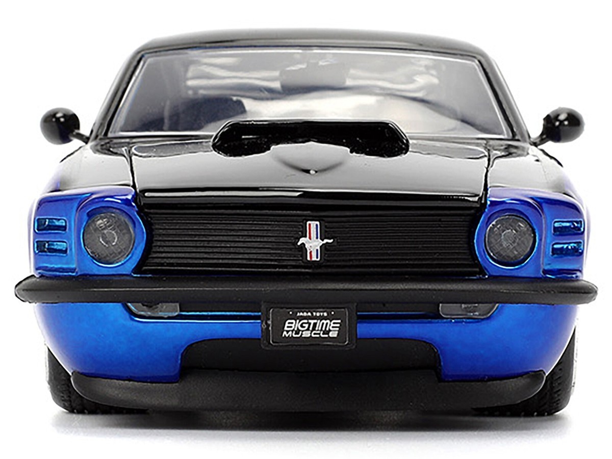 1970 FORD MUSTANG BOSS 429 BLACK & BLUE 1/24 DIECAST MODEL