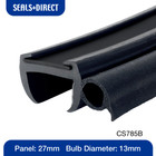 Caravan Motorhome Window Rubber Seal & Black Insert  (CS785B).  Fits 27mm Panel