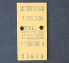 Ancien ticket Métro 1933 PORTE D'ORLEANS A Paris Railway Tickets 5