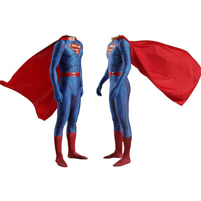 Man of Steel Superman Costume Cosplay Suit Clark Kent Jumpsuit Ver1