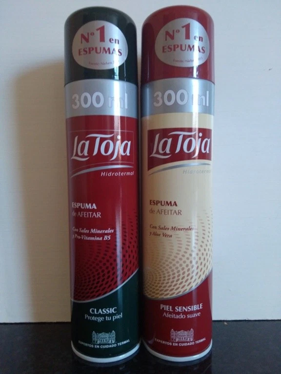 La Toja Spanish Shaving Foam Classic and Sensitive 300ml X 2 (Various options)