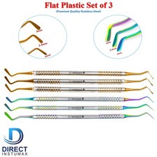 Dental Flat Plastic Filling Instruments Composite Gold Multi Tips Restoration