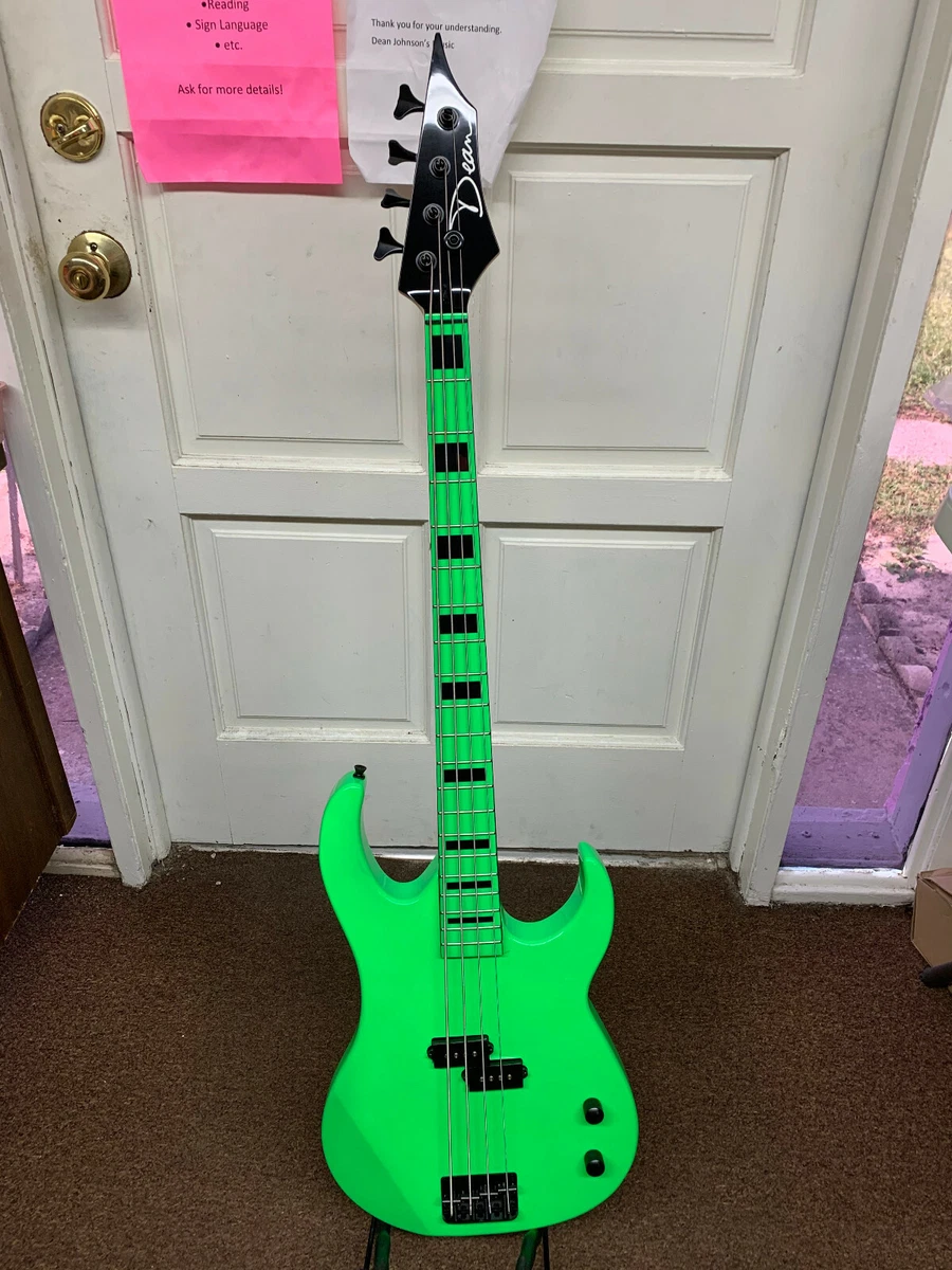 DEAN Custom Zone 4 string BASS guitar NEW Florescent Nuclear Green LOCAL PICKUP
