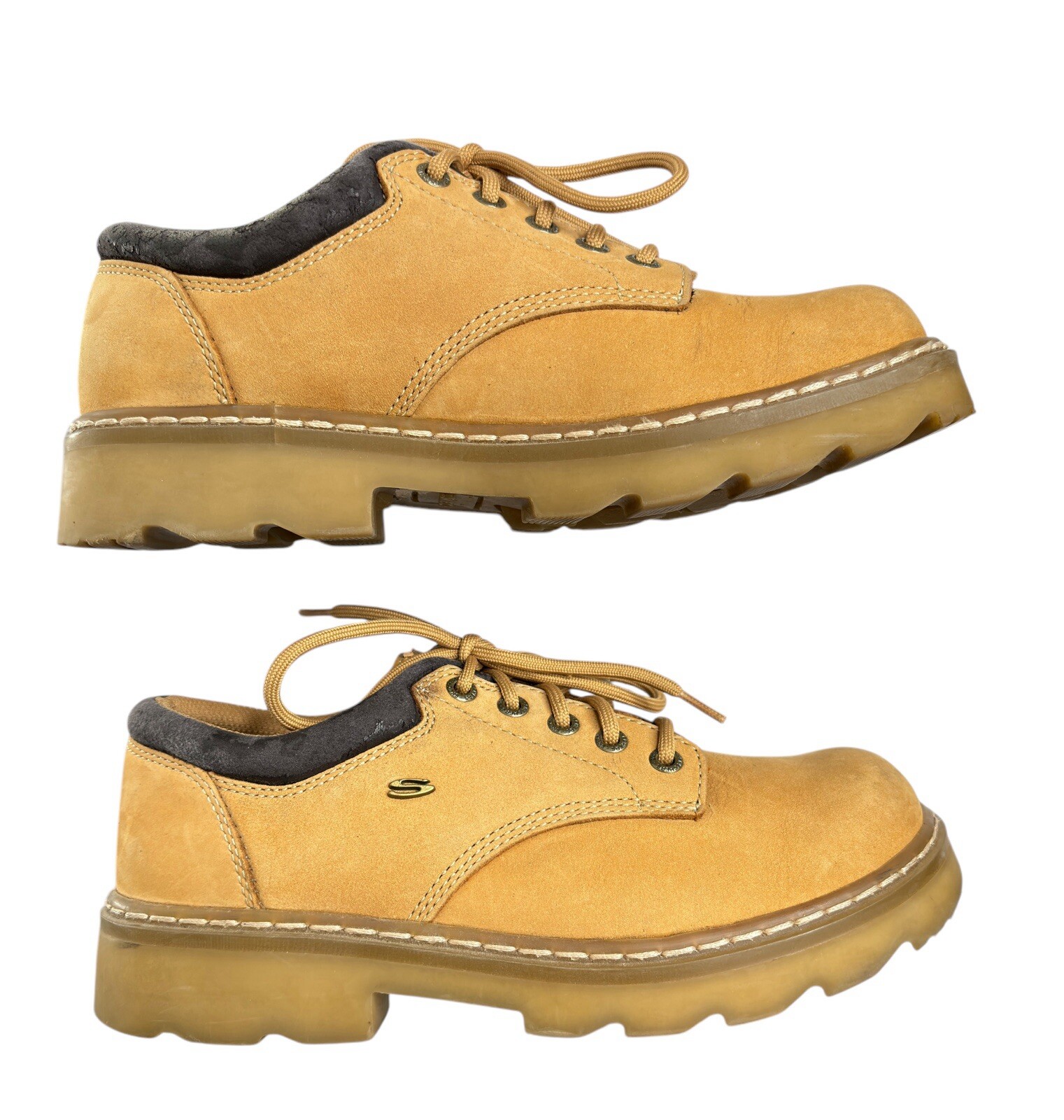 SAOLA Scarpa da donna Oxford Skechers suola a strappo grossa taglia 7 5 pelle marrone grunge Y2K anni 90