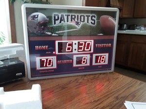 Patriots Nfl Led Outdoor Indoor Scoreboard Clock Ebay