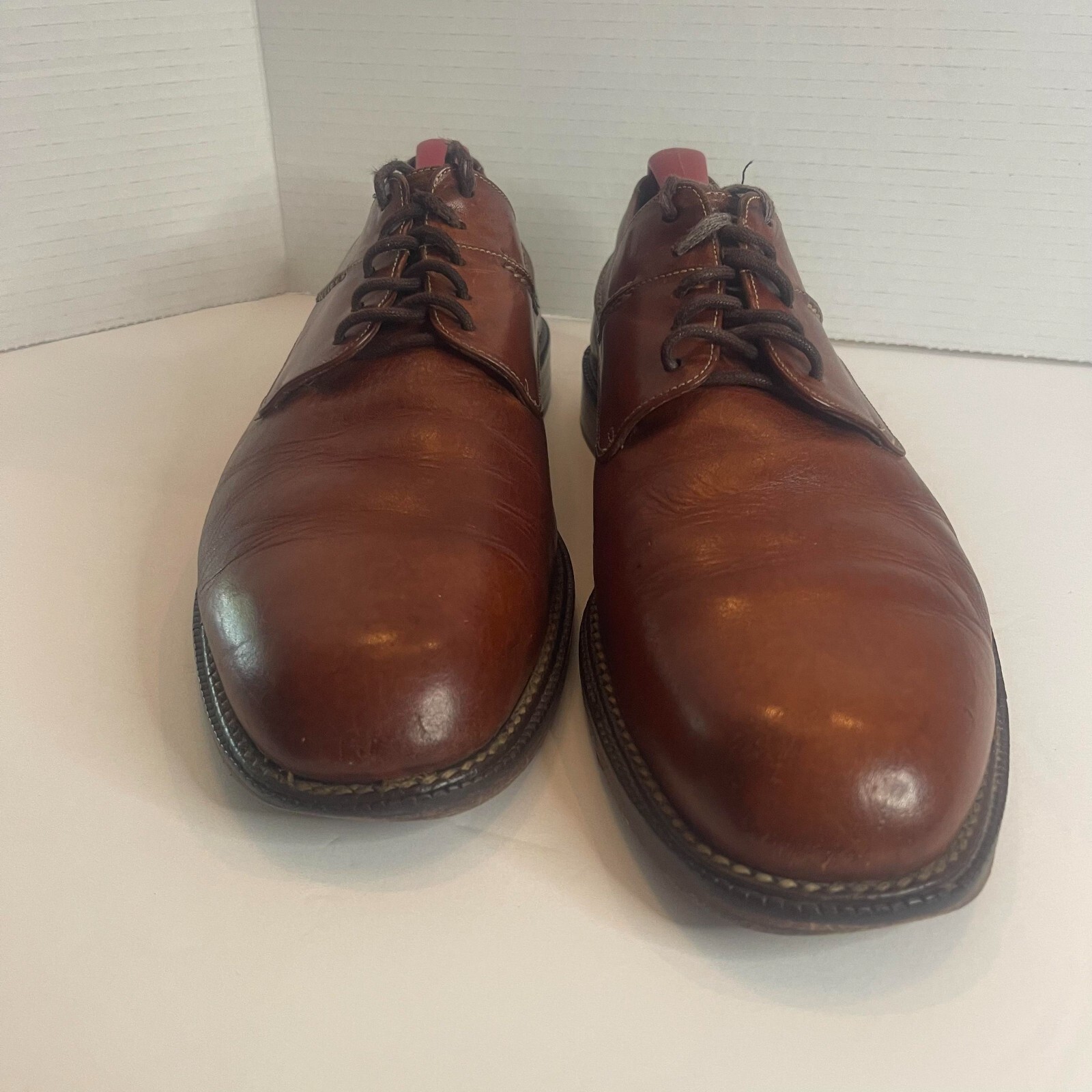 SAOLA Scarpe eleganti da uomo Cole Haan derby in pelle marrone cognac taglia 9 5 M