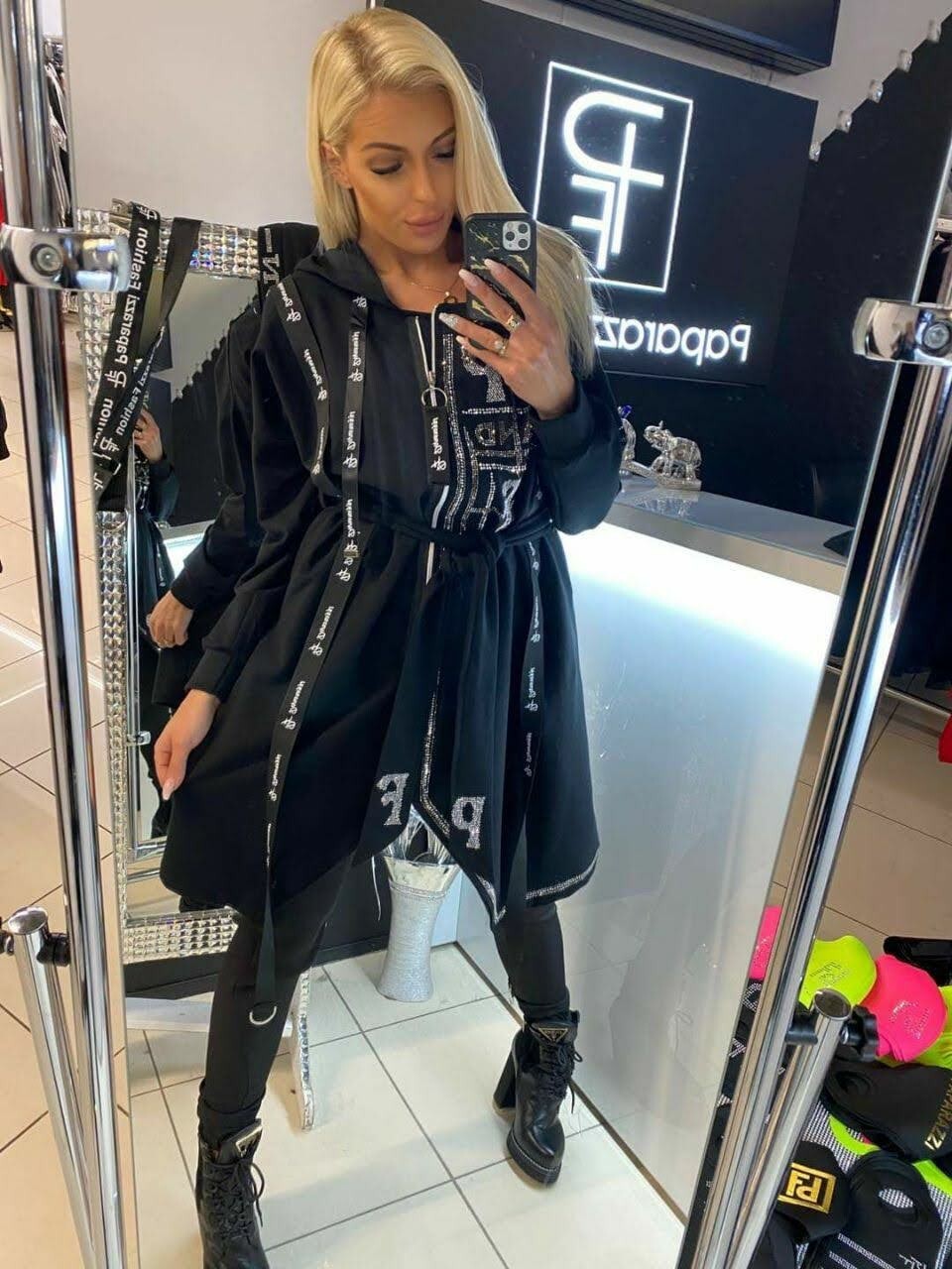 WOMEN FASHION BLACK JACKET PAPARAZZI AUTHENTIC 7916 image 2