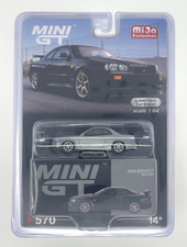 Chase! Mini GT 1:64 Nissan Skyline GT-R (R34) V-Spec Black Pearl MGT00570