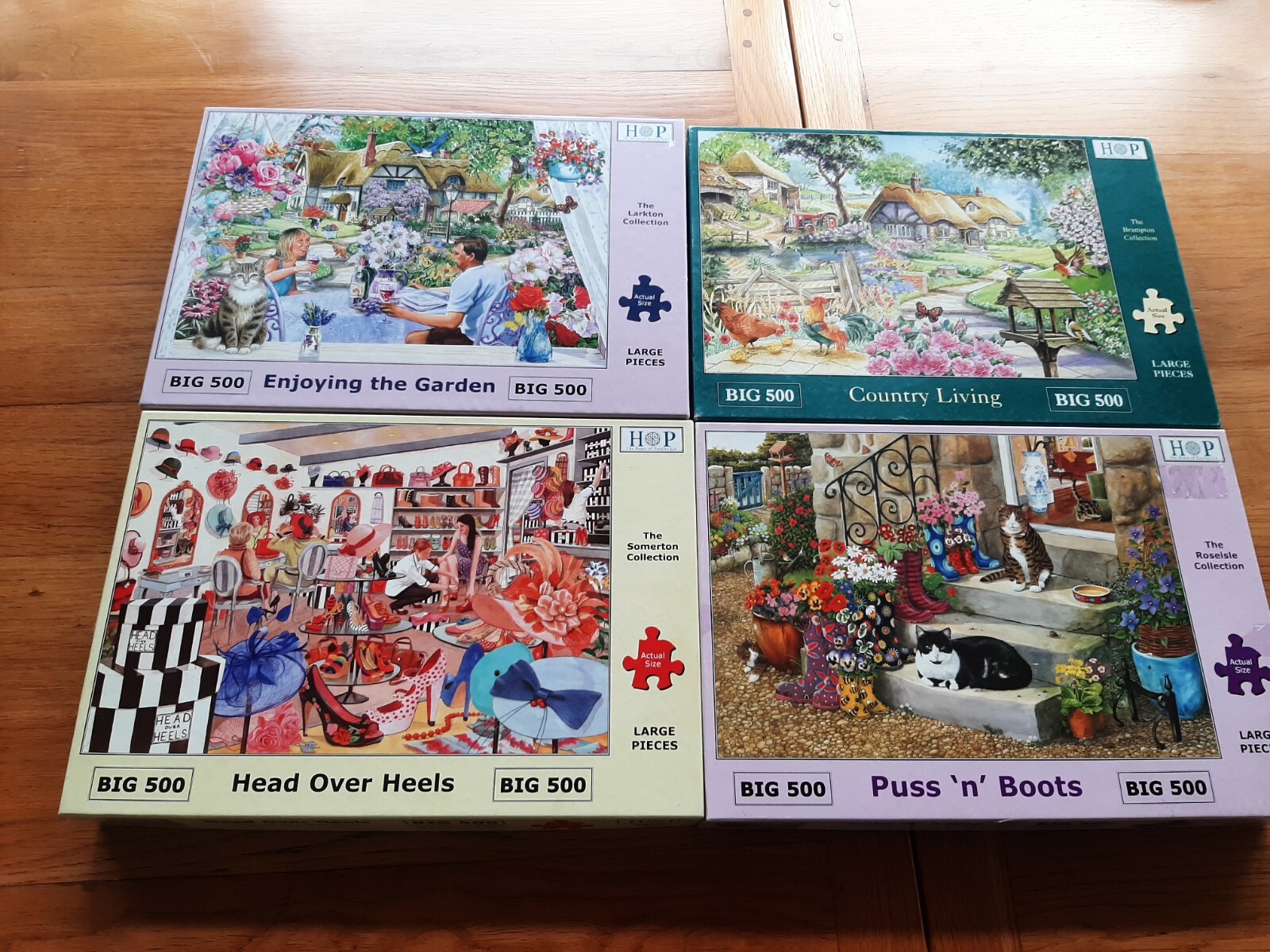 4 Lovely and Colourful HOP LARGE 500 piece used jigsaw puzzles eBay