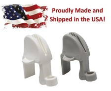 Plastic Pontoon Boat Square Rail Fender Adjuster Clip for Bumpers -Grey or White