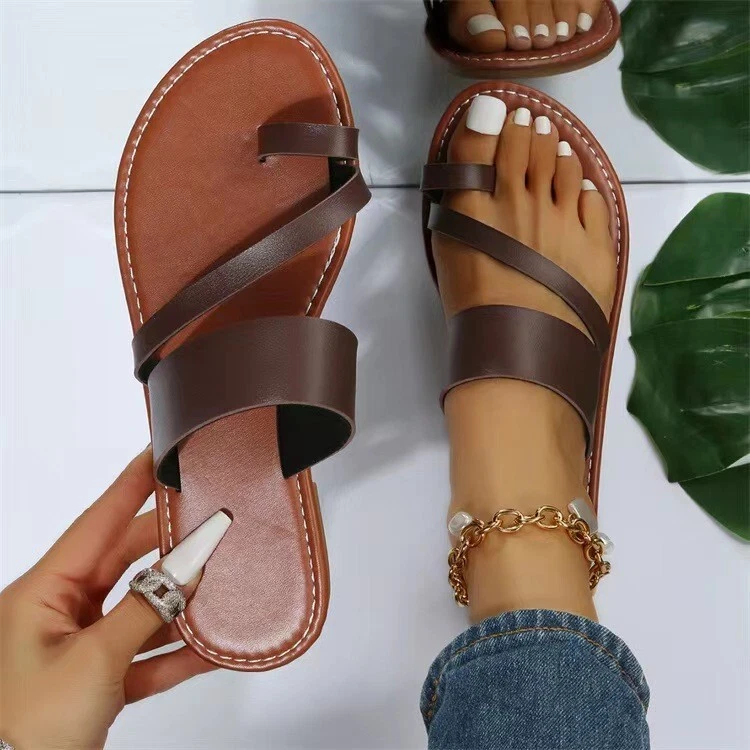 Leather peep toe sandals sale