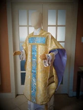 Brand New Custom Order St. Philip Neri Chasuble Set, Silk