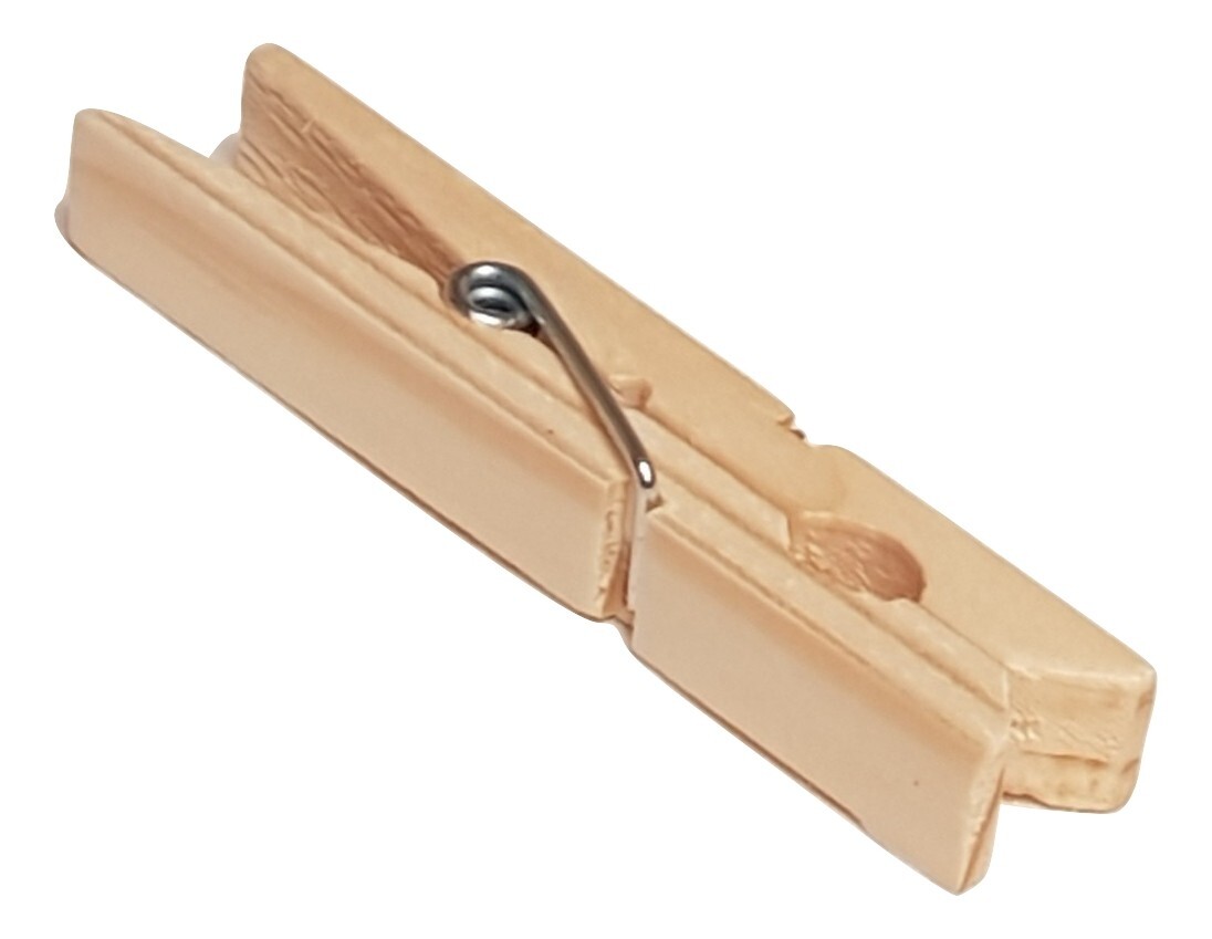 Wooden Clothes Pegs Clips Pine Wood Washing Line Airer Laundry Sprung