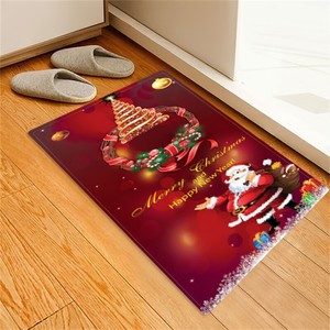 Santa Door Floor Mat Christmas Area Rug Holiday Kitchen Bedroom