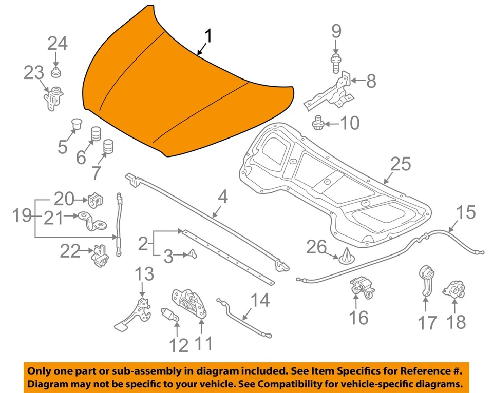 Used Hood fits: 2010 Hyundai Tucson Grade A Foto 3 de 4