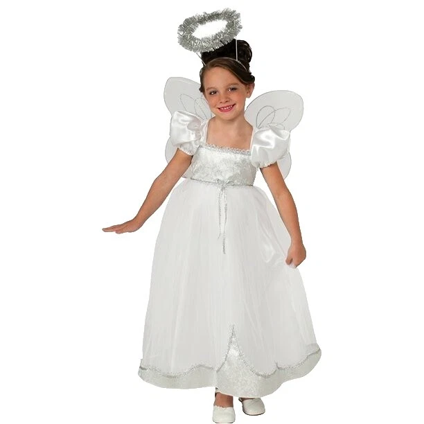 Complete Outfit Costumes for Girls Angel White