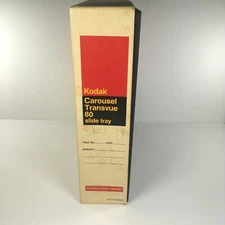 Kodak Carousel Transvue 80 Slide Tray 35mm with Instructions Vintage